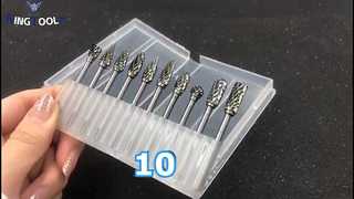 Conjunto de 10 peças de limas rotativas de carboneto de tungstênio