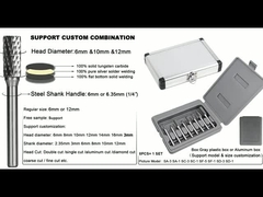 Conjunto de barras de carburo de tungstênio para moagem de precisão, polir, moldar e desbotar
