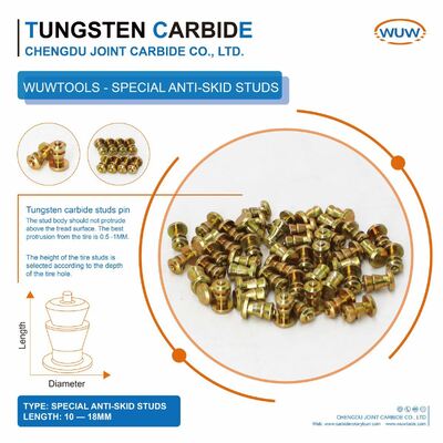 Bom preço. Customized Tungsten Carbide Snow Tire Studs with 5.7-15 MM Overall Length and 6.5-12 MM Diameter for Bicycles Scooters ATV-UTV Forklift Auto Truck Off-Road Vehicle on-line