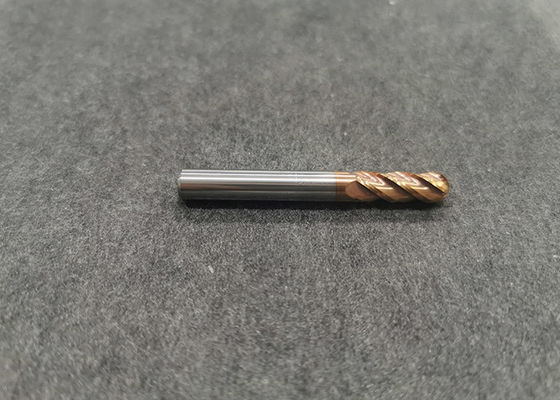 Bom preço. Cor dourada principal lisa Longlife HRC55 do cortador de trituração do nariz da bola de quatro flautas on-line