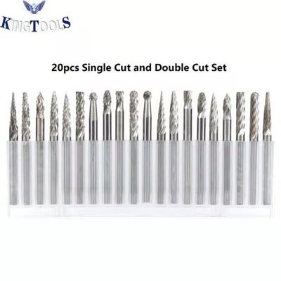qualidade  20PC Double Cut Carbide Burr Set 0.118" (3mm) Shank, Rotary Tool Bits Cutting Burrs fábrica