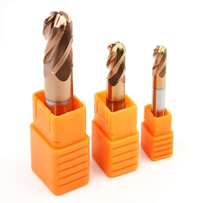 Bom preço. O moinho de extremidade do nariz da bola do carboneto do OEM ajustou HRC55 para o cobre de aço inoxidável do aço carbono on-line
