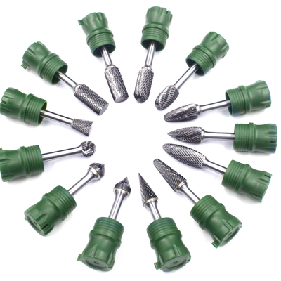Bom preço. Conjunto de rebarbas rotativas de carboneto de tungstênio com haste de 1/4 de polegada e corte duplo on-line