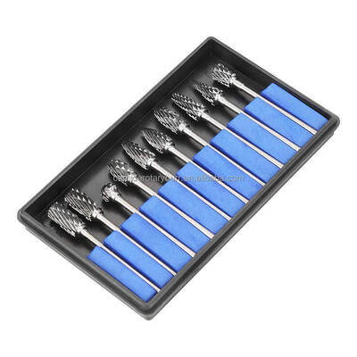 Bom preço. 10pcs Double Cut 3x6mm Tungsténio Carbide Rotary Burr Set para pedra e escultura de metal on-line