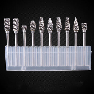 Bom preço. Conjunto de 10 peças de fresas de metal duro de tungstênio de haste de 1/8