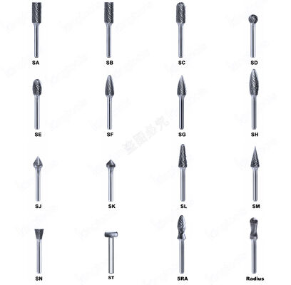 Bom preço. Burr rotativo de carburo de tungstênio sinterizado com uma haste de 1/4