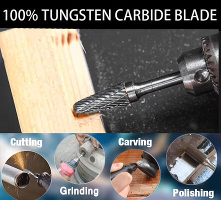 Bom preço. Broca Rotativa de Carboneto de Tungstênio com Haste de 1/4 de Polegada para Desbaste de Metal de Corte Duplo e Limpeza de Solda on-line