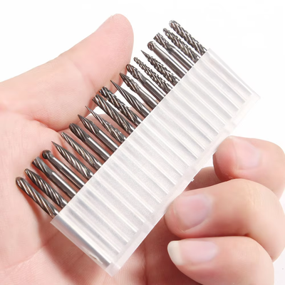 Bom preço. Carbide de tungstênio rotativo Burr Set 10pcs 3mm Shank Tverdoesplvne borfreses on-line