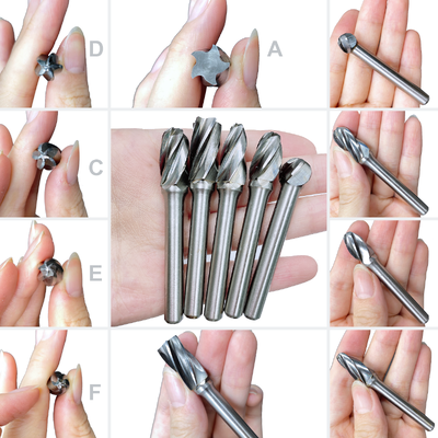 Qualidade Conjunto de brocas rotativas de alumínio multiforma com haste de 1/4" para retificadoras fábrica