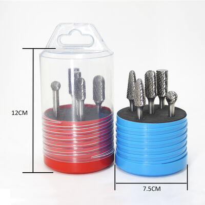 Qualidade 5 peças 1/4 polegada 6mm Haste Brocas Rotativas de Carboneto de Corte Duplo Conjunto de Brocas para Retificadora para Escultura Polimento Gravação fábrica